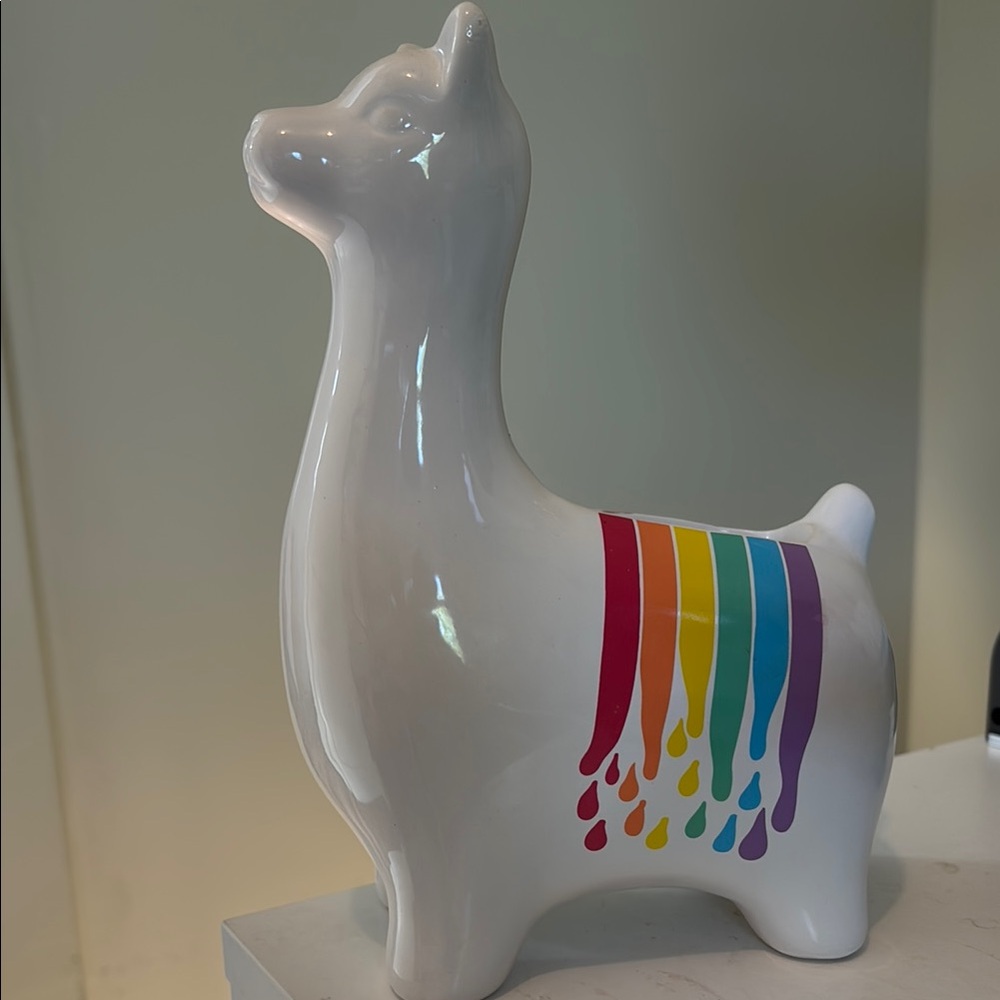 Colorful Llama Art pen holder